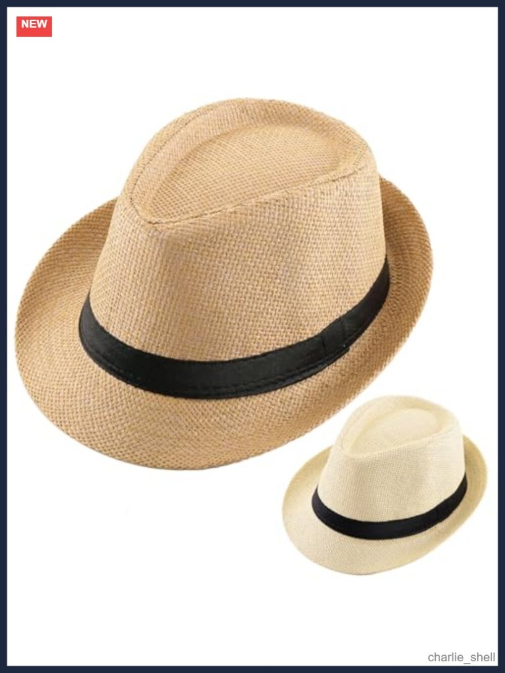 2 Pack Straw Fedora Hats Short Brim Summer Beach Sun Hat Trilby Panama